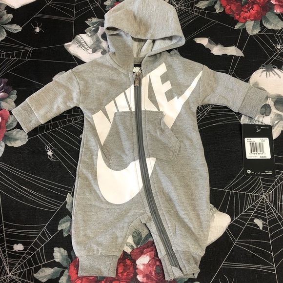 Nike Other - NIKE AIR ZIP UP HOODIE KIDS ROMPER NEWBORN 0-3M